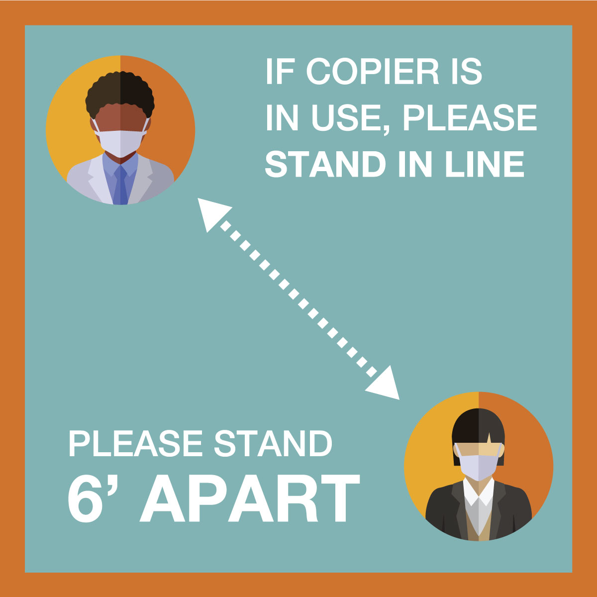 Safe Distancing Using a Copier